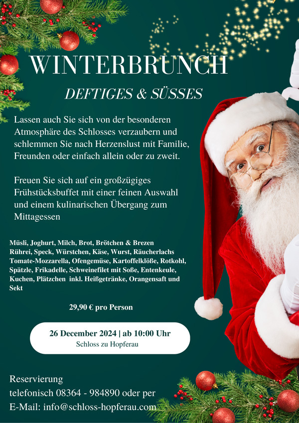 Winterbrunch Schloss zu Hopferau